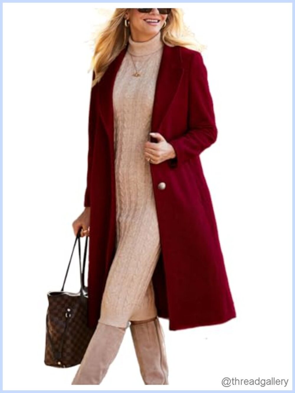 Wool Blend Long Trench Coat Single Breasted Peacoat Dressy Winter Jacket